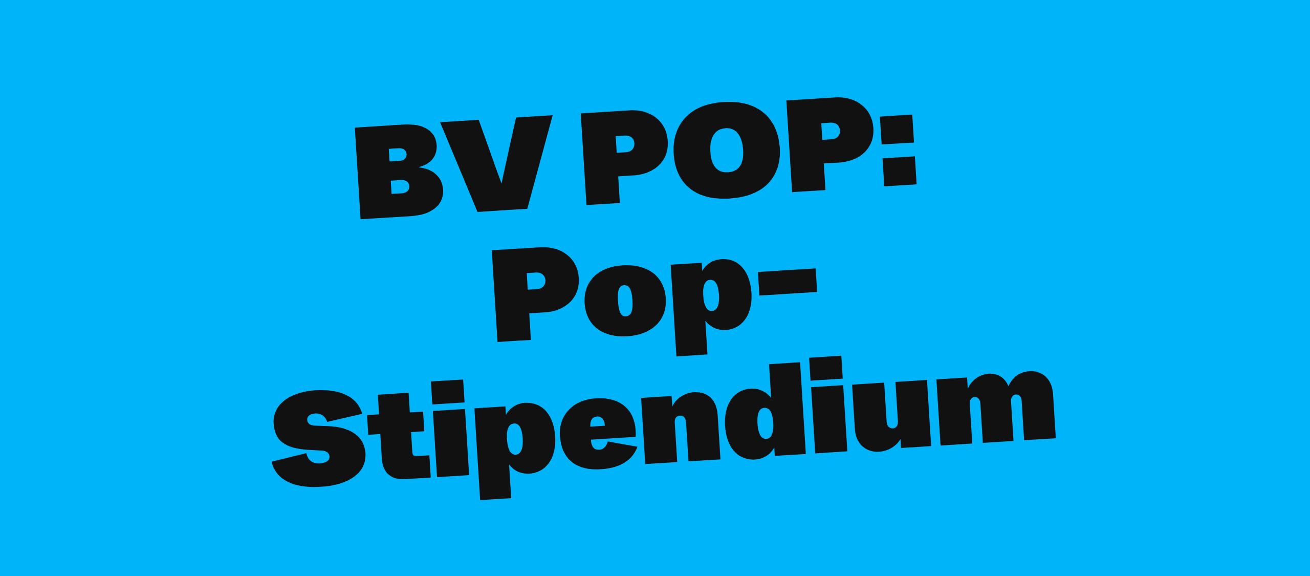BV POP: Pop-Stipendium