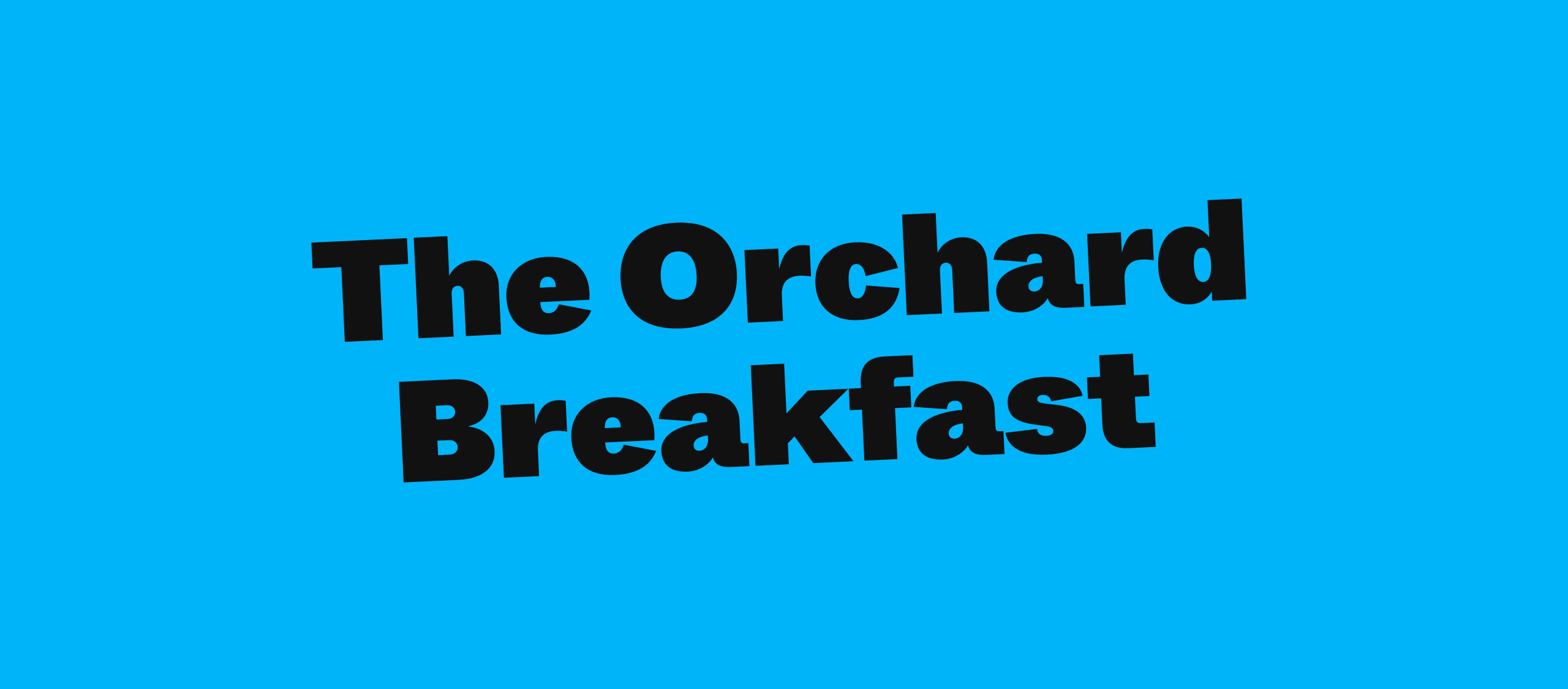 The Orchard Breakfast Reception
