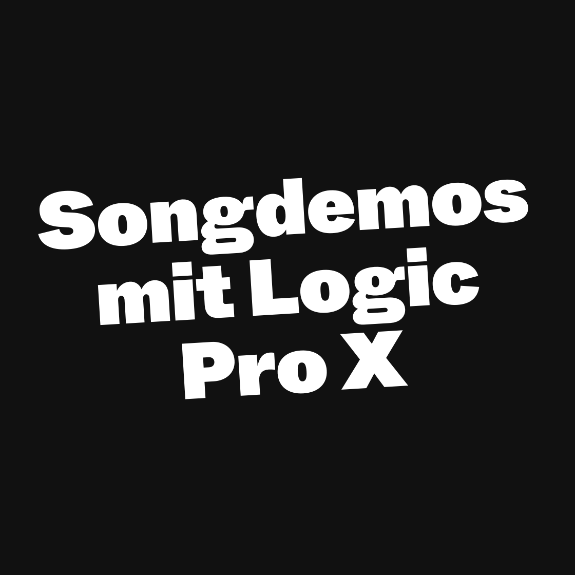 Songdemos mit Logic Pro X
