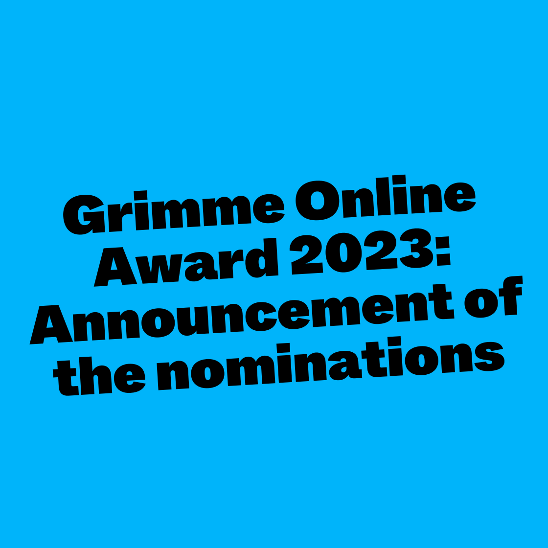 Grimme Online Award 2023: